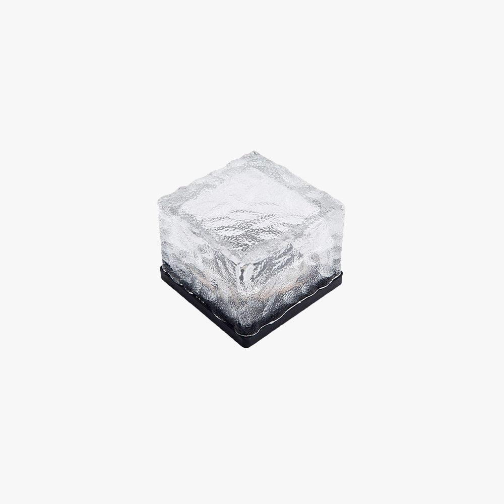 Ray Ice-cube Solar Outdoor Ground Light Glass