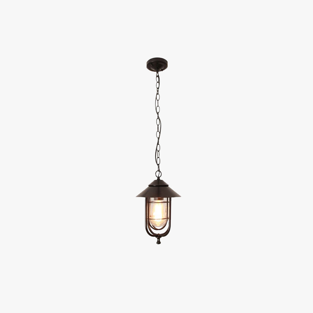 Epoch Retro Lantern Metal Pendant Light Bronze