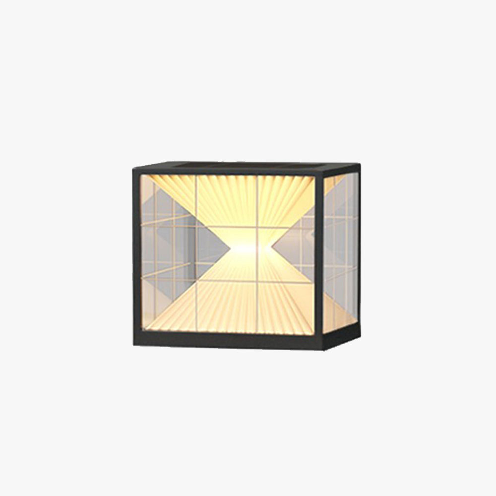 Ray Modern Pyramid Shape Metal Outdoor Floor Lamp