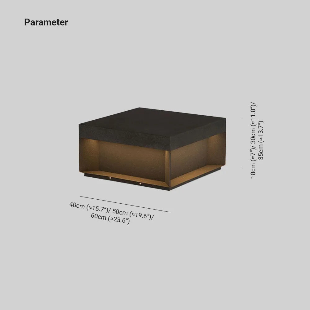 Ray Outdoor Post Lamps Modern Square Solar