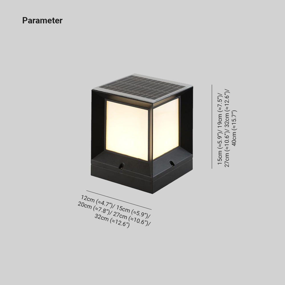 Ray Modern Simple Rectangle Metal Outdoor Floor Lamp - Letslighting