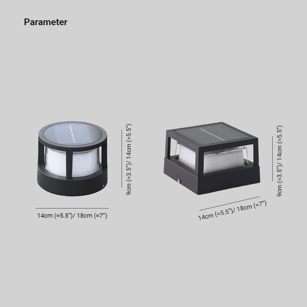 Ray Modern Cube Cylinder Metal Lamp Outdoor