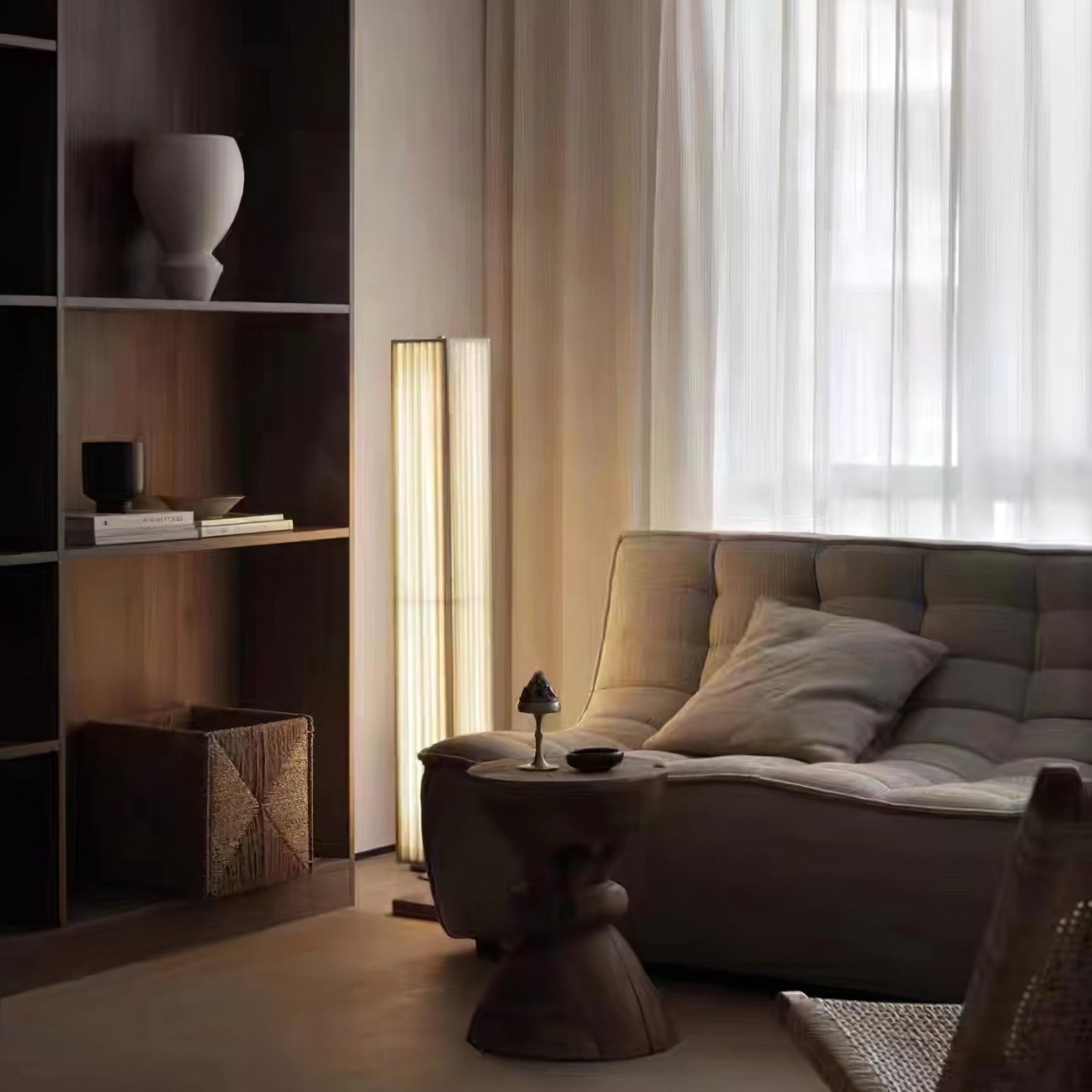 Vesolyre Japandi Fabric Floor Lamp - Letslighting