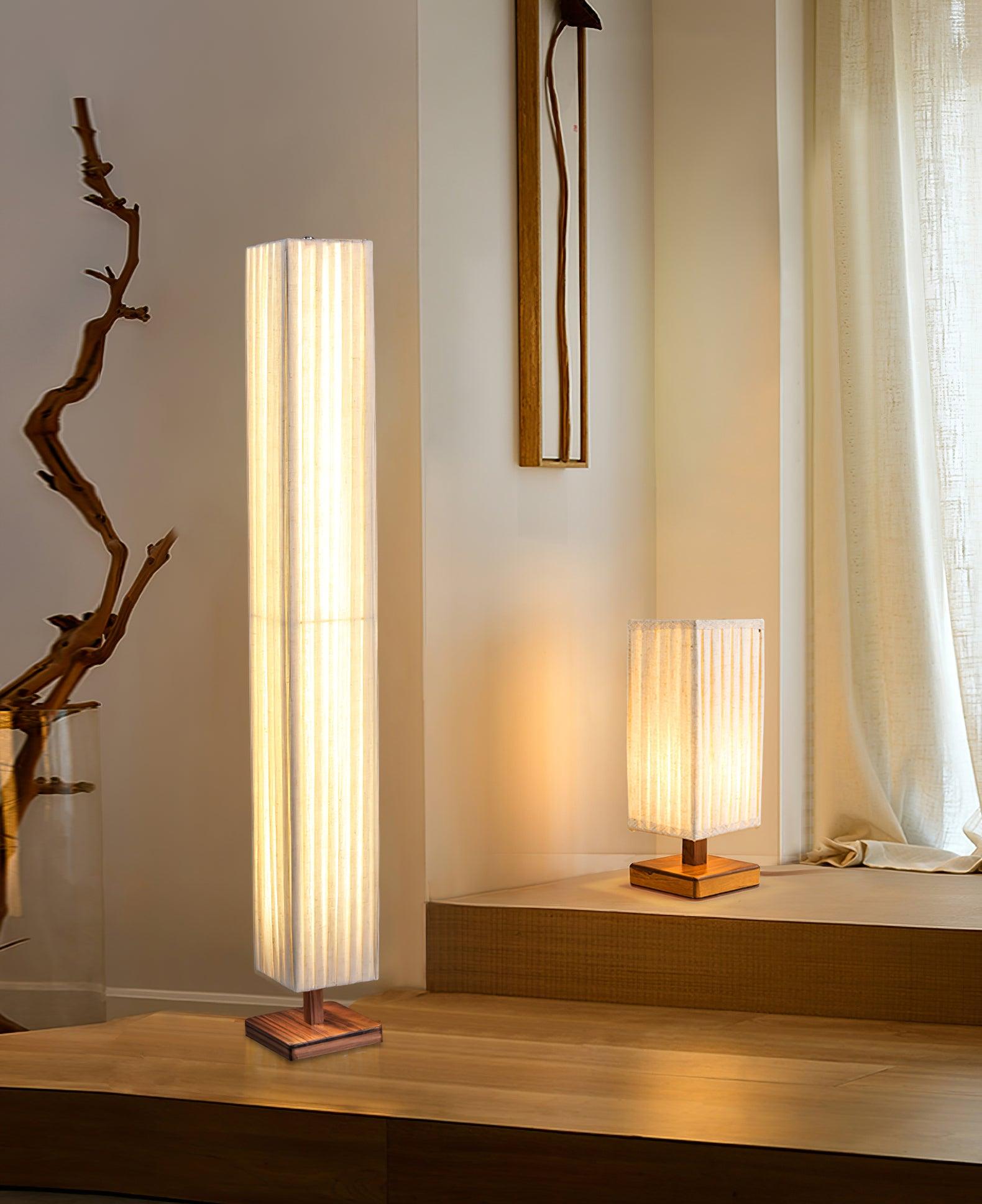 Vesolyre Japandi Fabric Floor Lamp - Letslighting