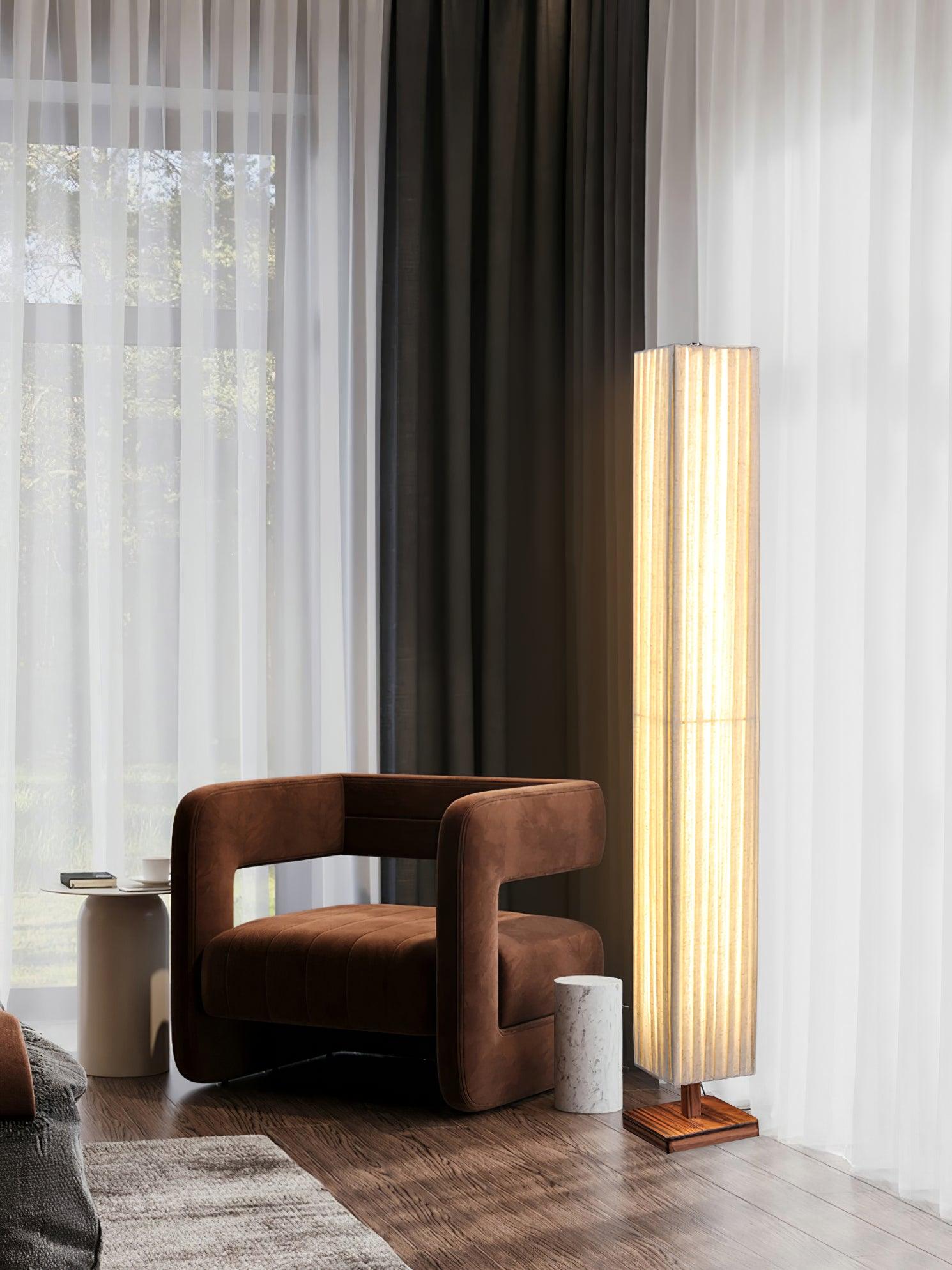 Vesolyre Japandi Fabric Floor Lamp - Letslighting