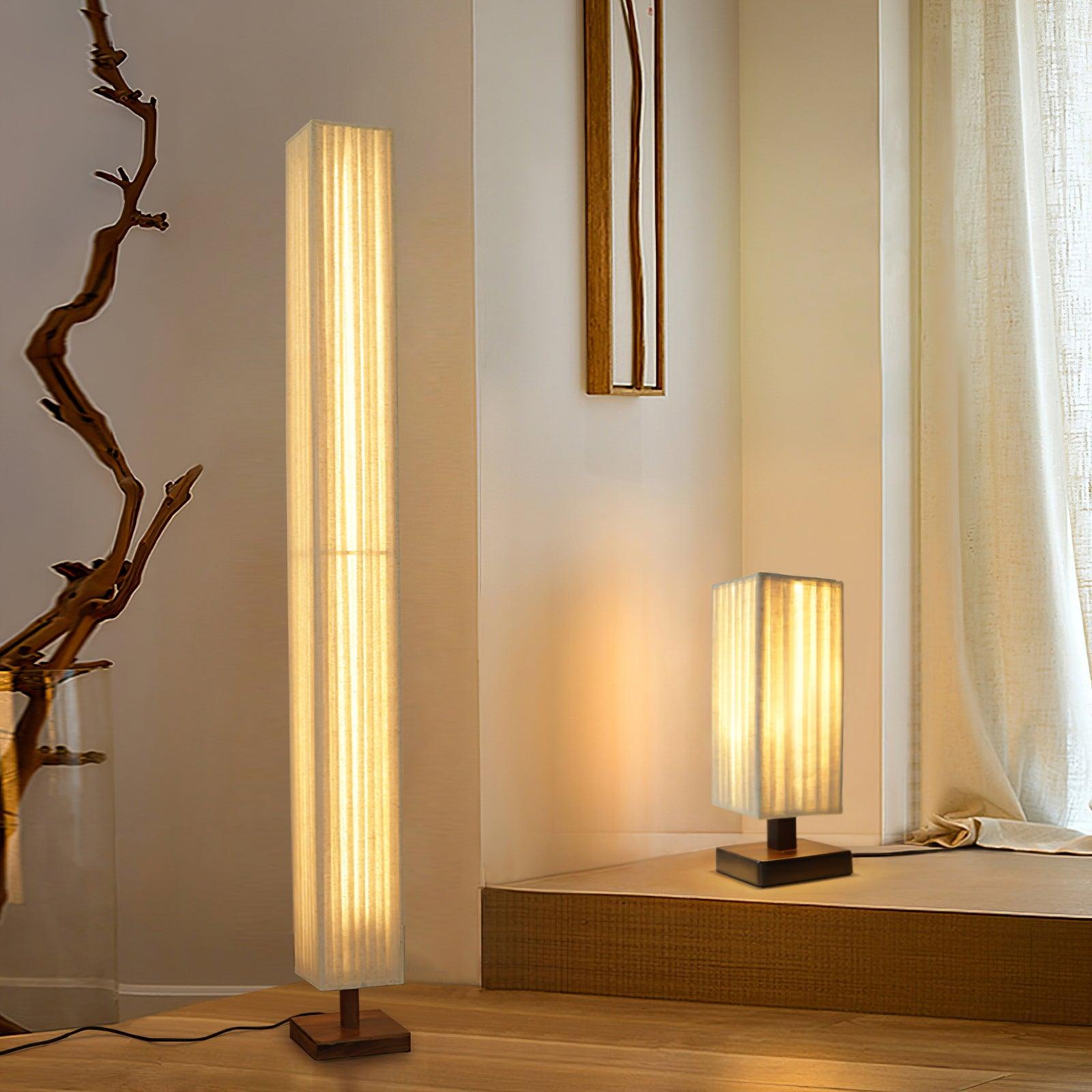 Vesolyre Japandi Fabric Floor Lamp - Letslighting