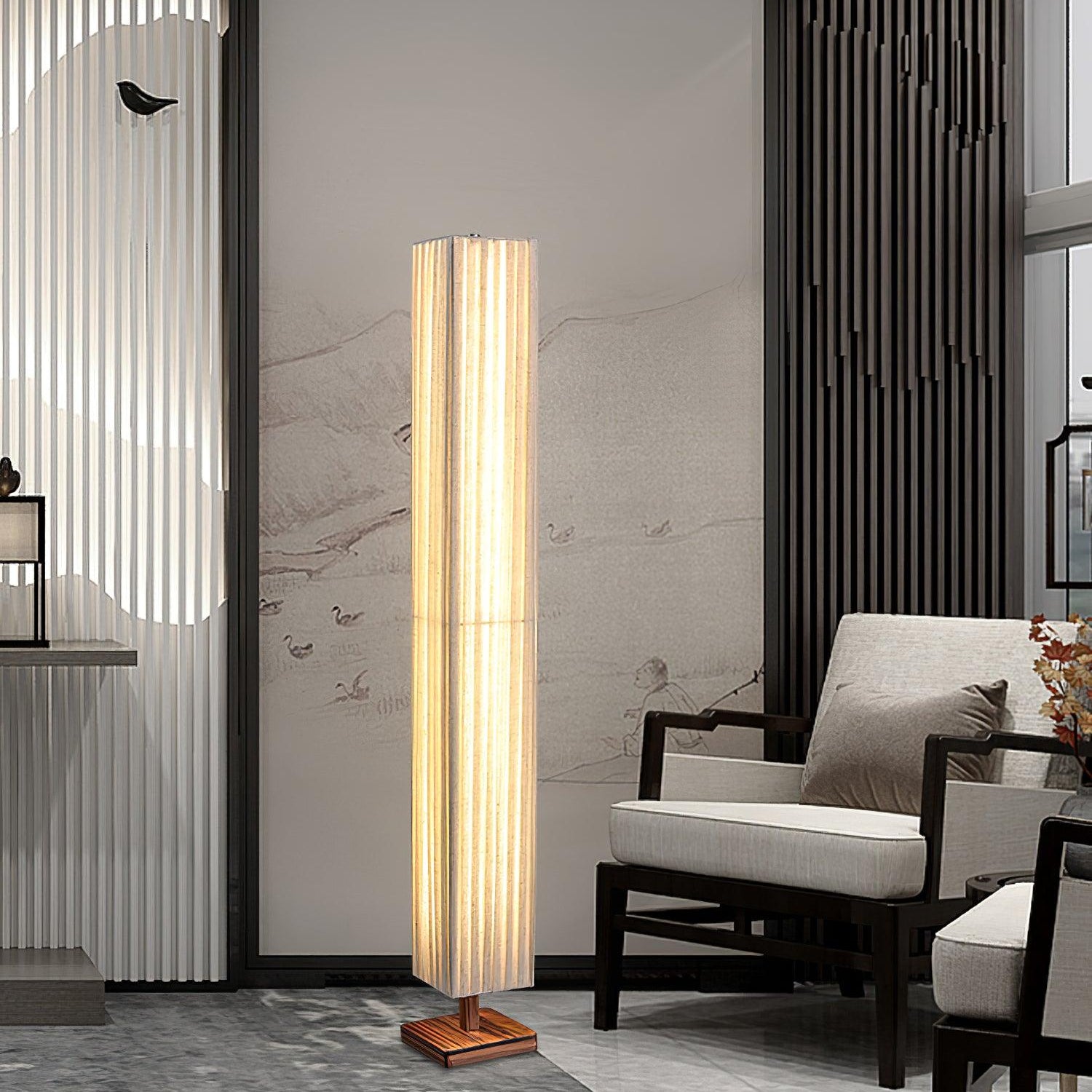 Vesolyre Japandi Fabric Floor Lamp - Letslighting
