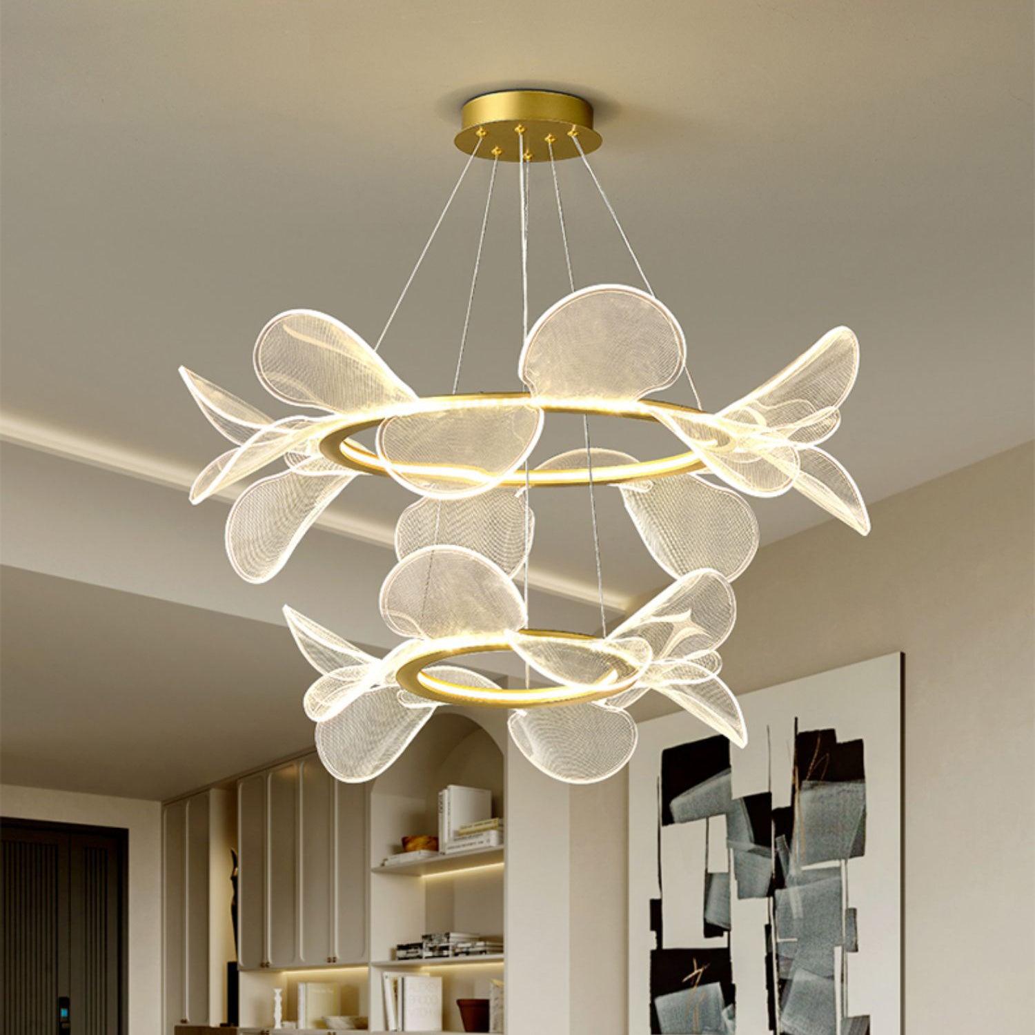 Lustra Chandelier Bain Flying Flowers Acrylic - Letslighting