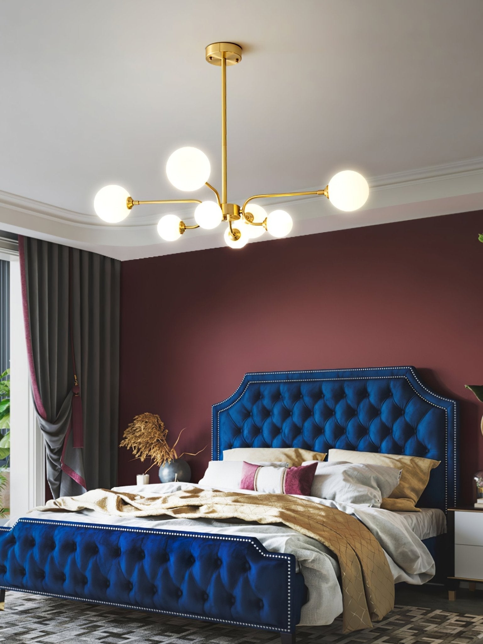 Aurora Chandelier Globe Arm Modern - Letslighting