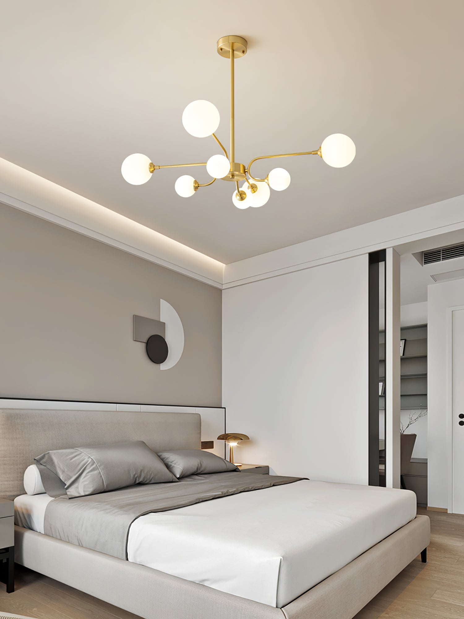 Aurora Chandelier Globe Arm Modern - Letslighting