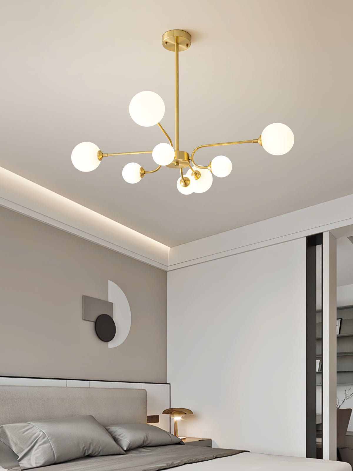 Aurora Chandelier Globe Arm Modern - Letslighting