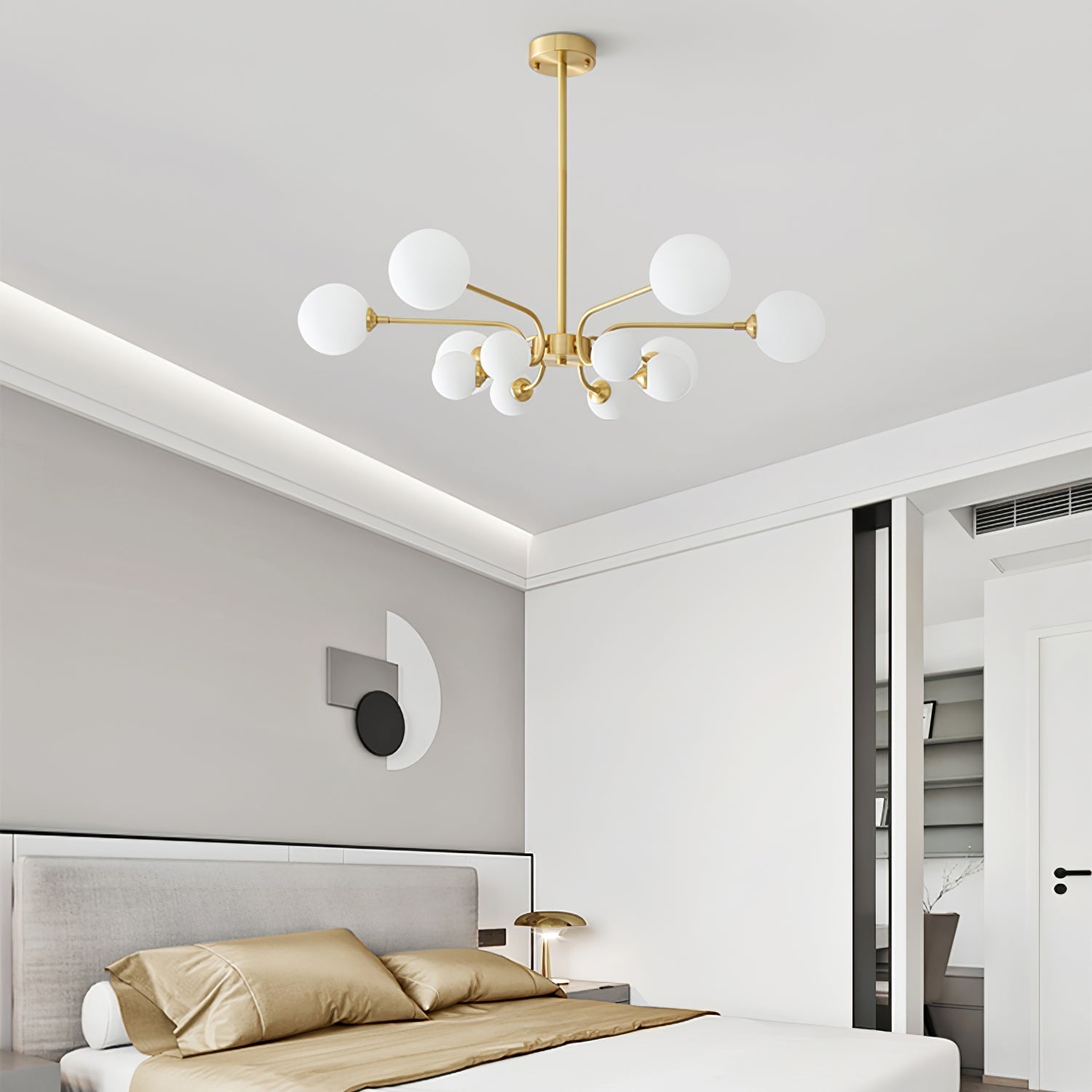 Aurora Chandelier Globe Arm Modern - Letslighting