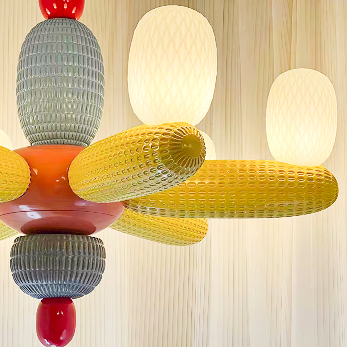 Balloons Chandelier Porcelain Modules Frosted Orbs - Letslighting
