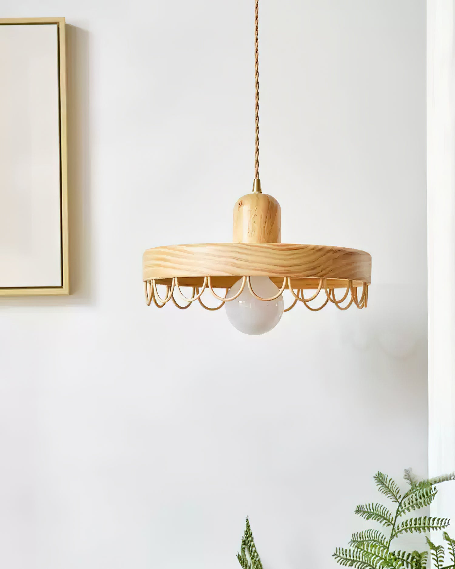 Balton Pendant Lamp Wooden Curved Minimalist - Letslighting