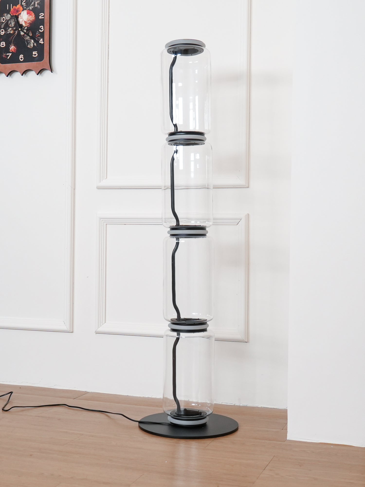 Lustra Floor Lamp Bamboo Glass - Letslighting