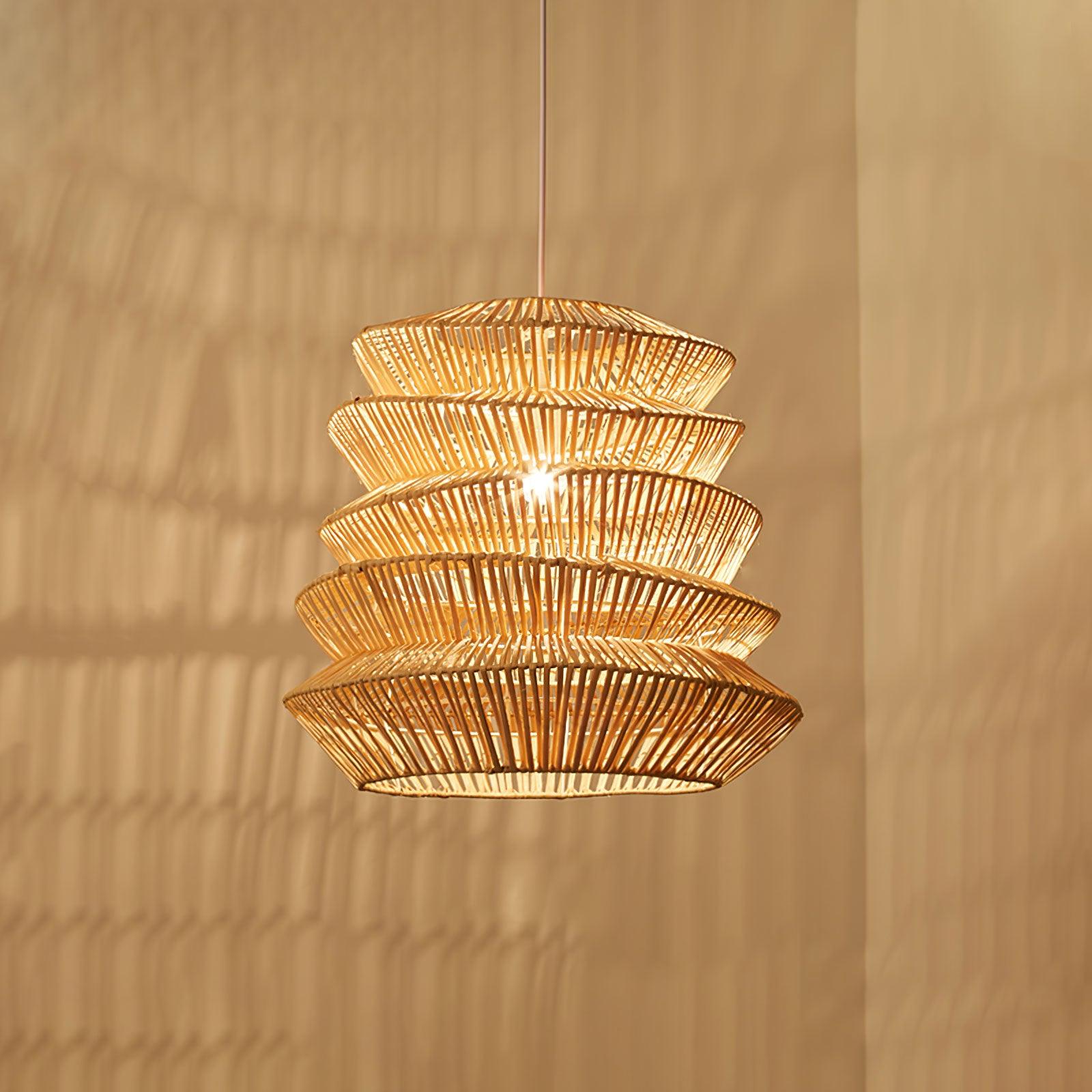 Strata Modern Bamboo Pendant Lamp - Letslighting