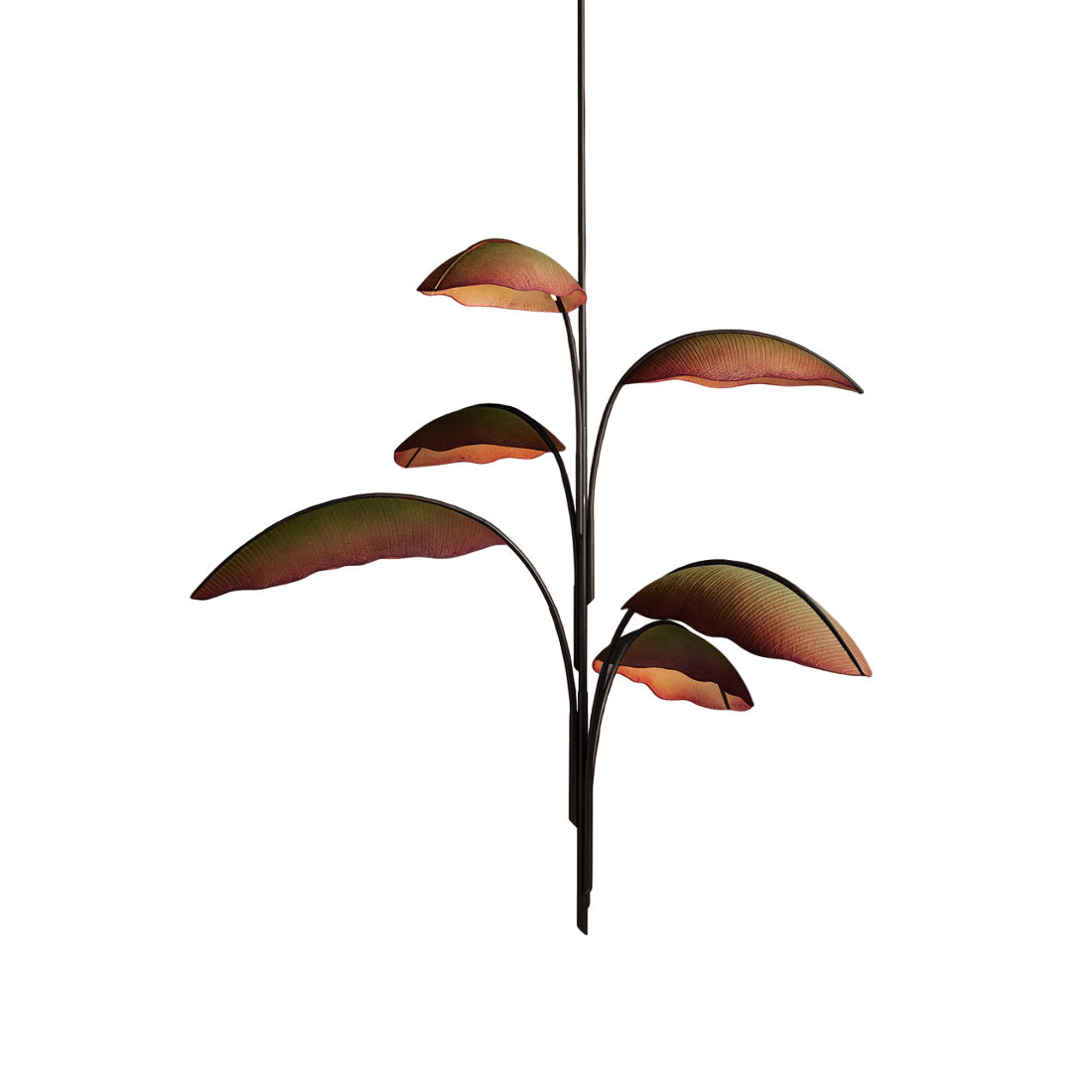 Rauduvyu Modern Minimalist Leaf Black Chandelier - Letslighting