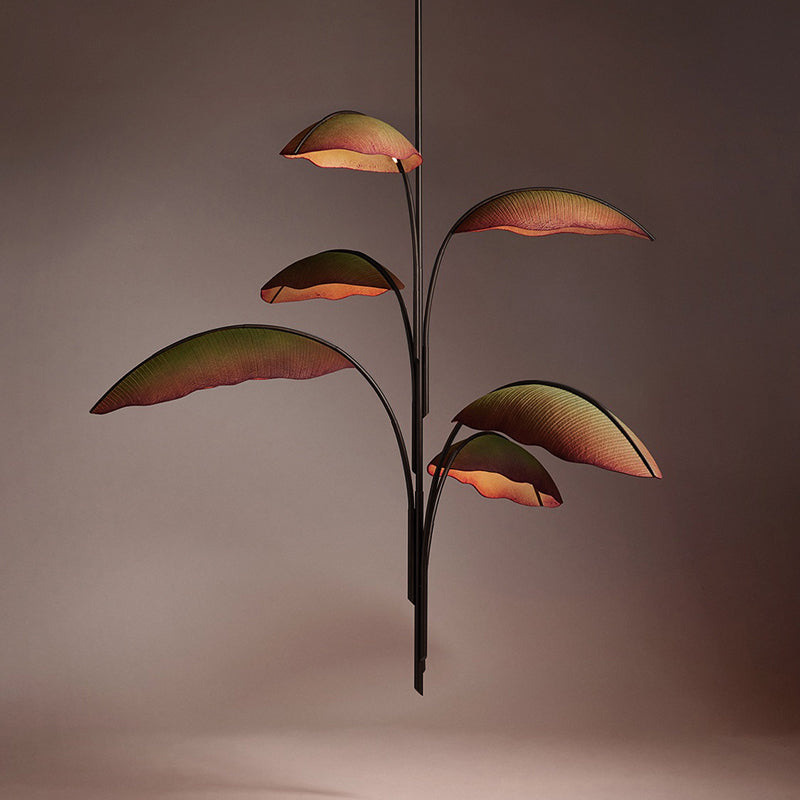 Rauduvyu Modern Minimalist Leaf Black Chandelier - Letslighting