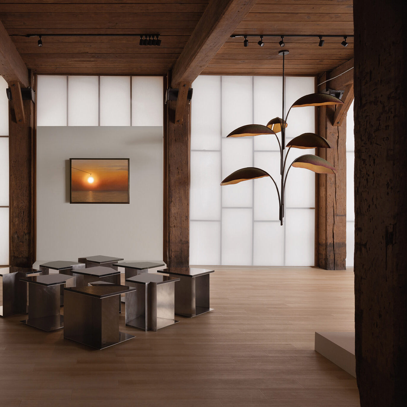 Rauduvyu Modern Minimalist Leaf Black Chandelier - Letslighting