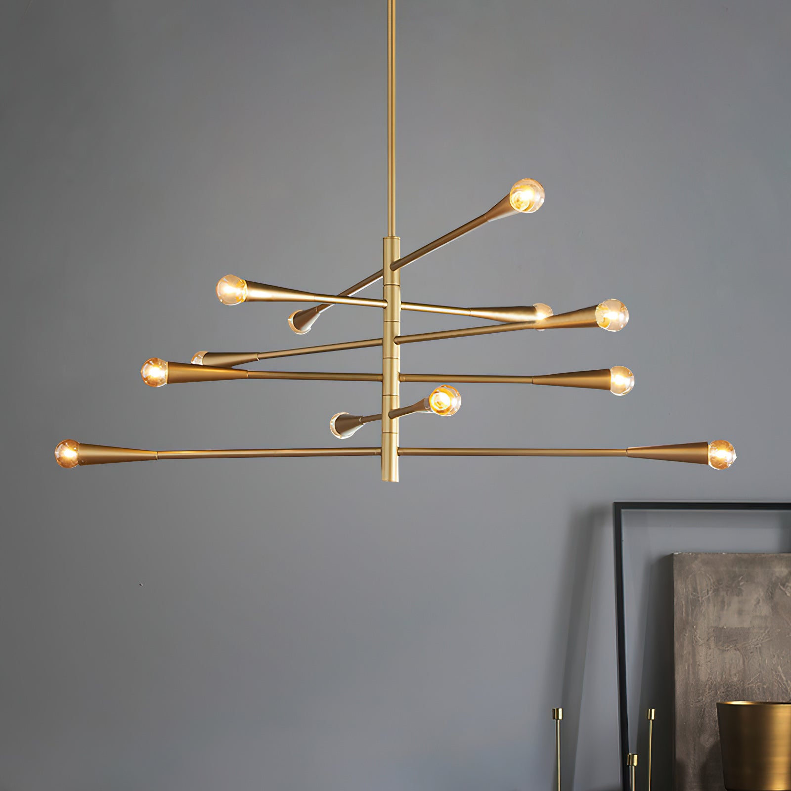 Sifuvyu Modern Minimalist Brass Chandelier - Letslighting