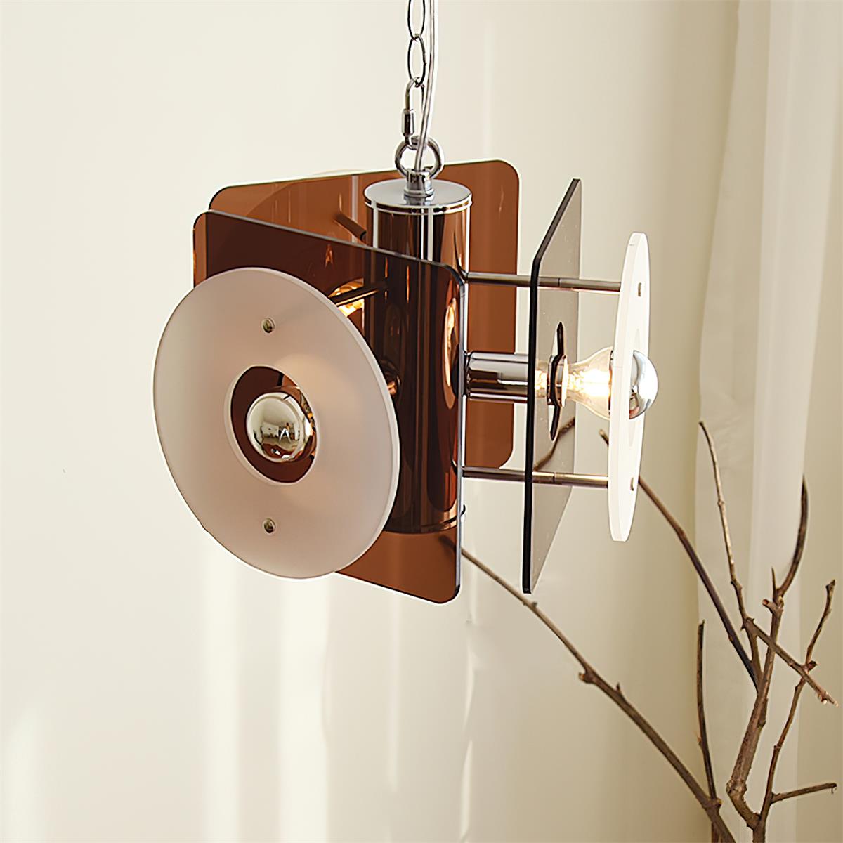 Basira Pendant Lamp Geometric Acrylic Amber - Letslighting