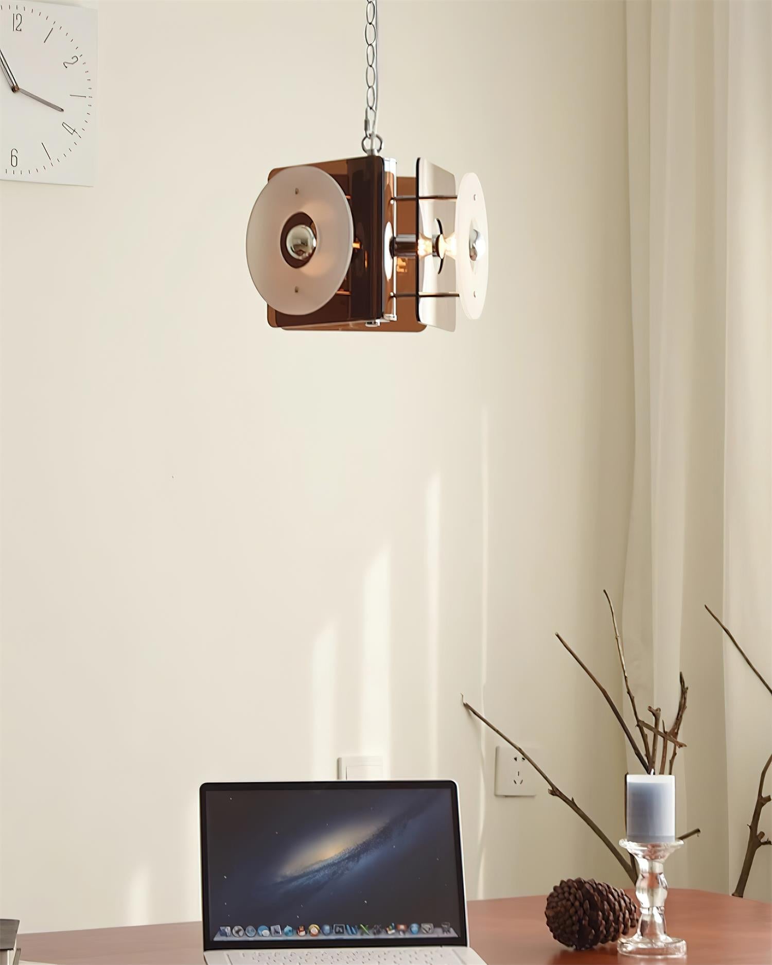 Basira Pendant Lamp Geometric Acrylic Amber - Letslighting