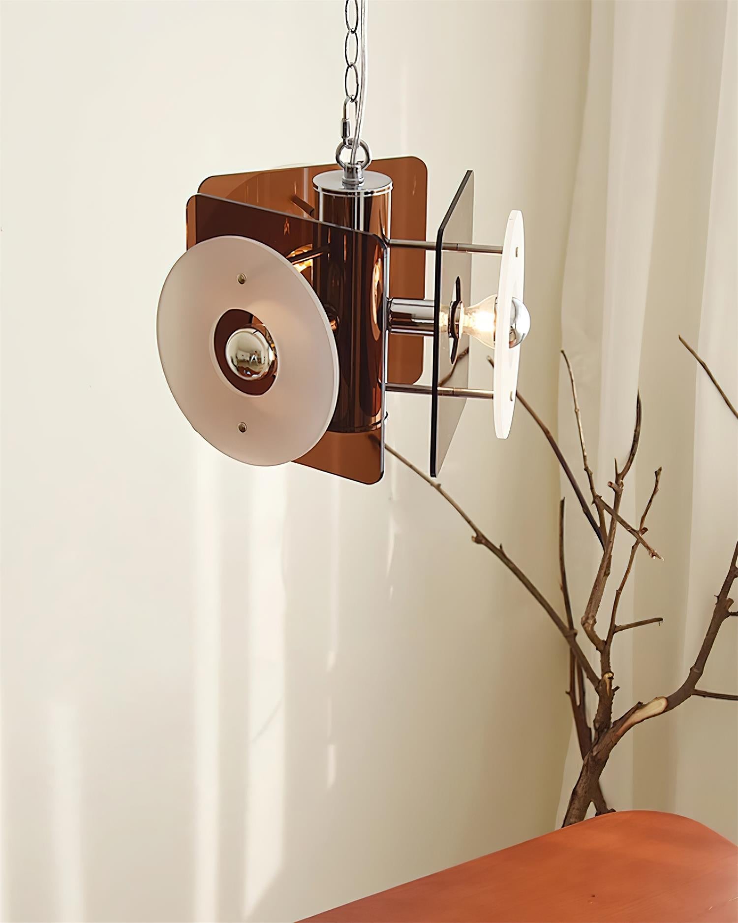 Basira Pendant Lamp Geometric Acrylic Amber - Letslighting