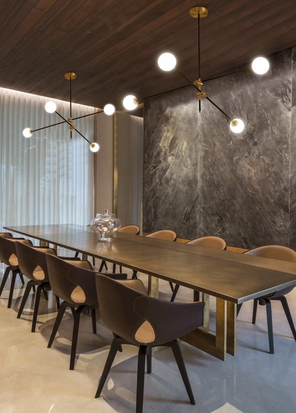 Lustra Chandelier SI Brass Glass Globe - Letslighting