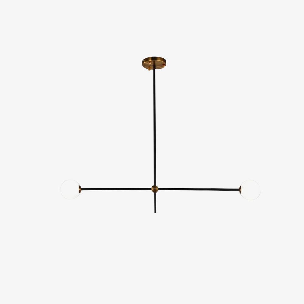 Lustra Chandelier SI Brass Glass Globe - Letslighting