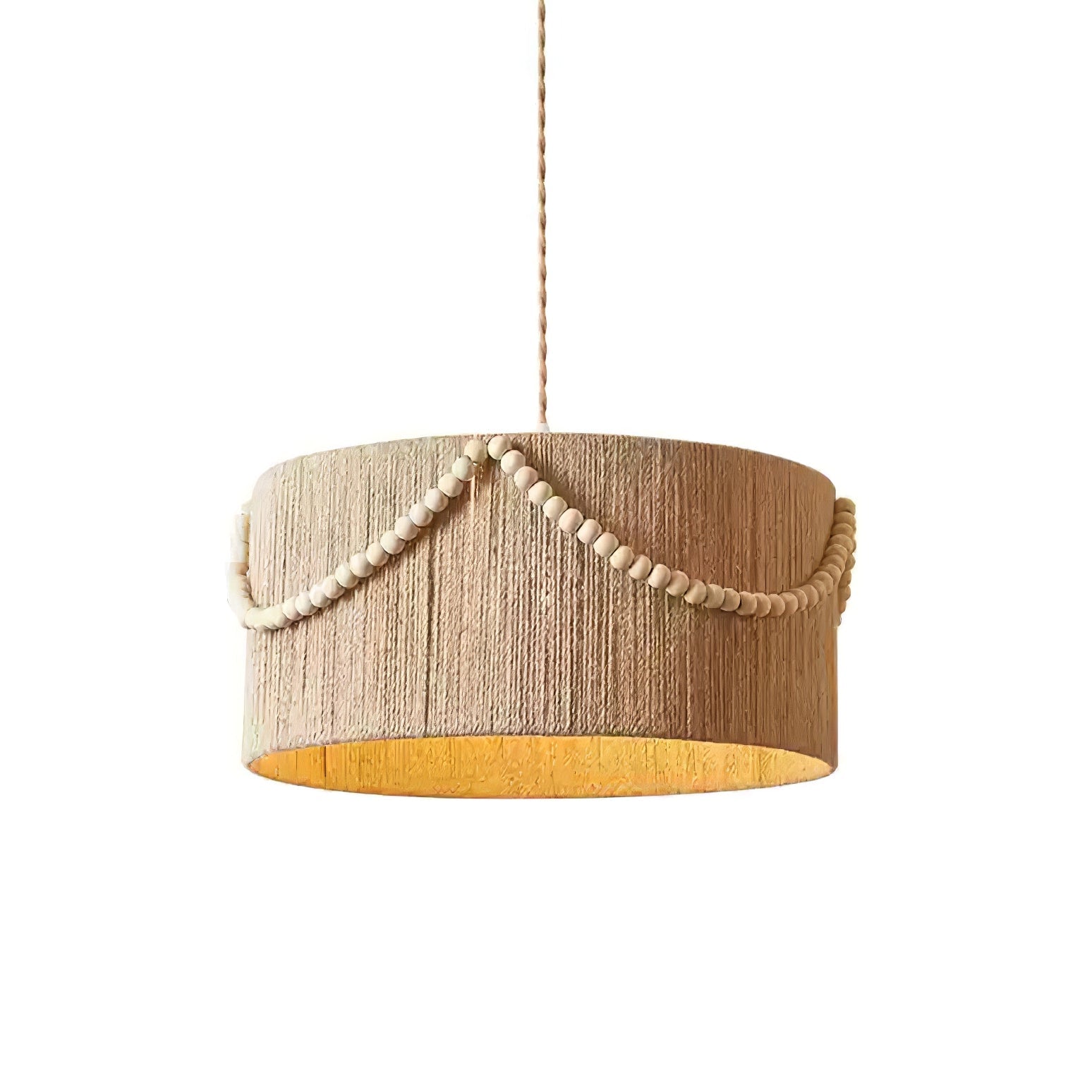 Ershaa Elegance Natural Beaded Boho Pendant Lamp - Letslighting