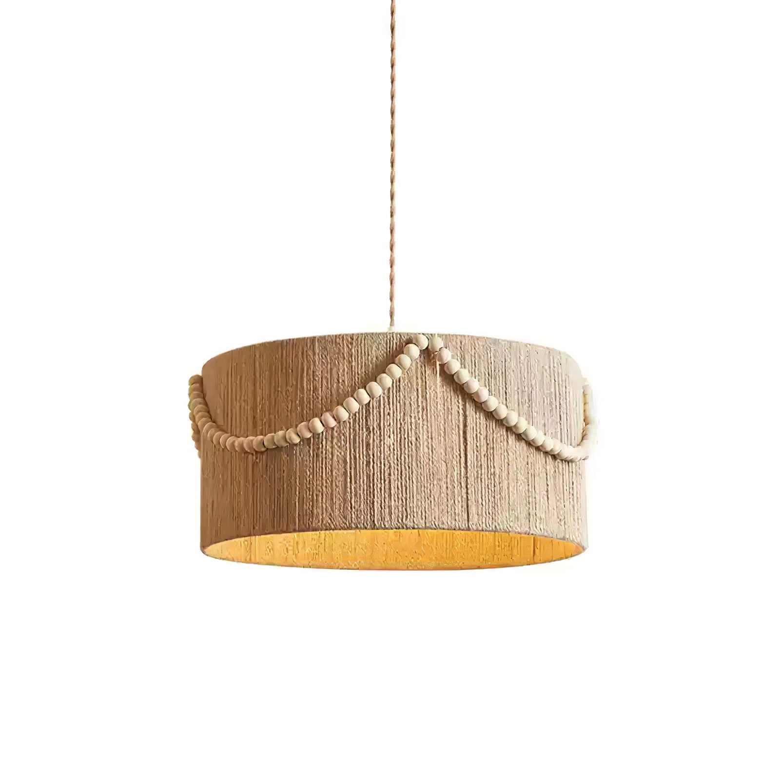 Ershaa Elegance Natural Beaded Boho Pendant Lamp - Letslighting