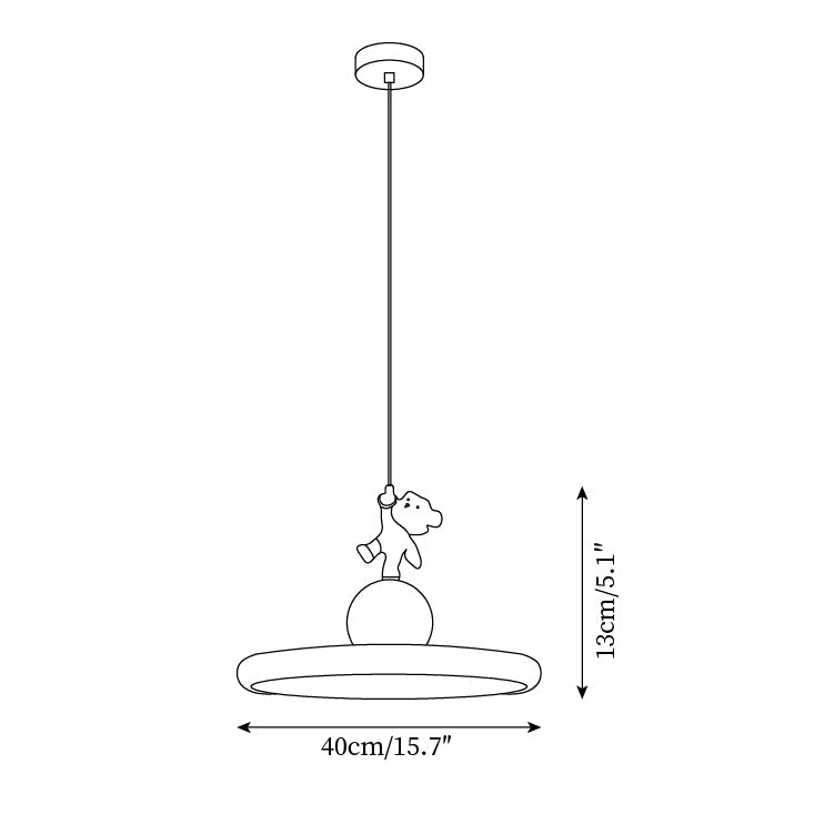 Bear Pendant Lamp Playful Cozy Whimsical - Letslighting