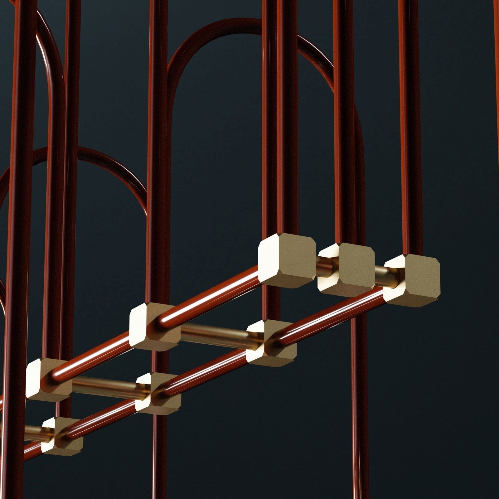 Blikuvyh Vintage Industrial Atelier Brass Chandelier - Letslighting