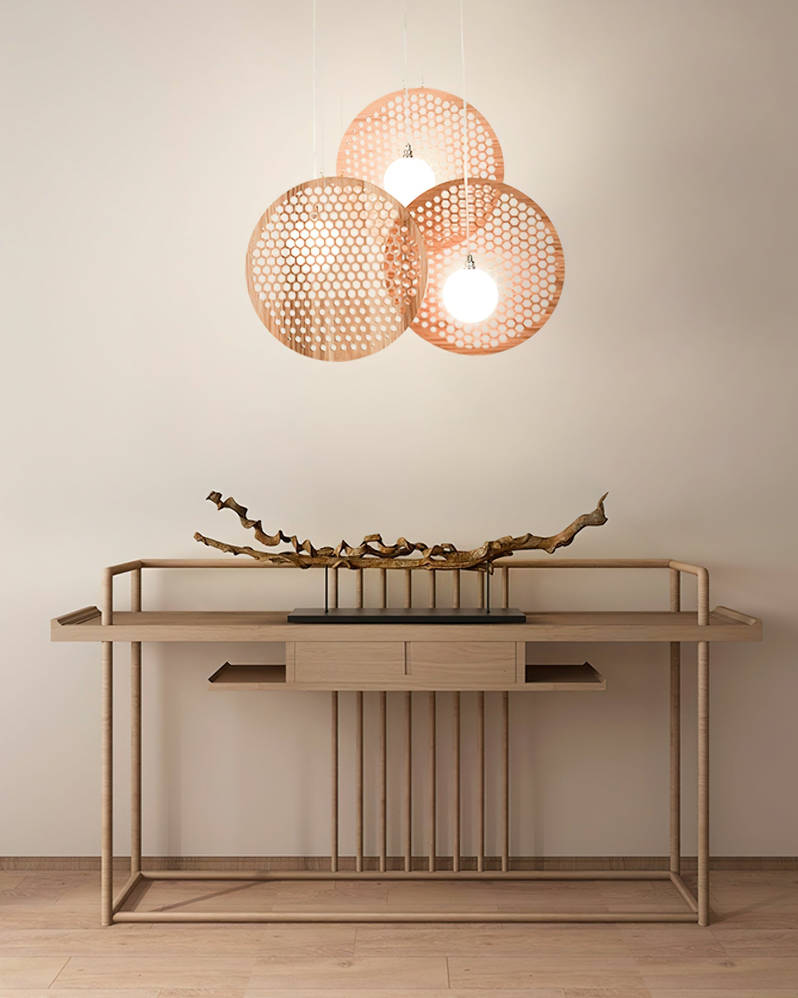 Aurora Chandelier Wooden Plate - Letslighting