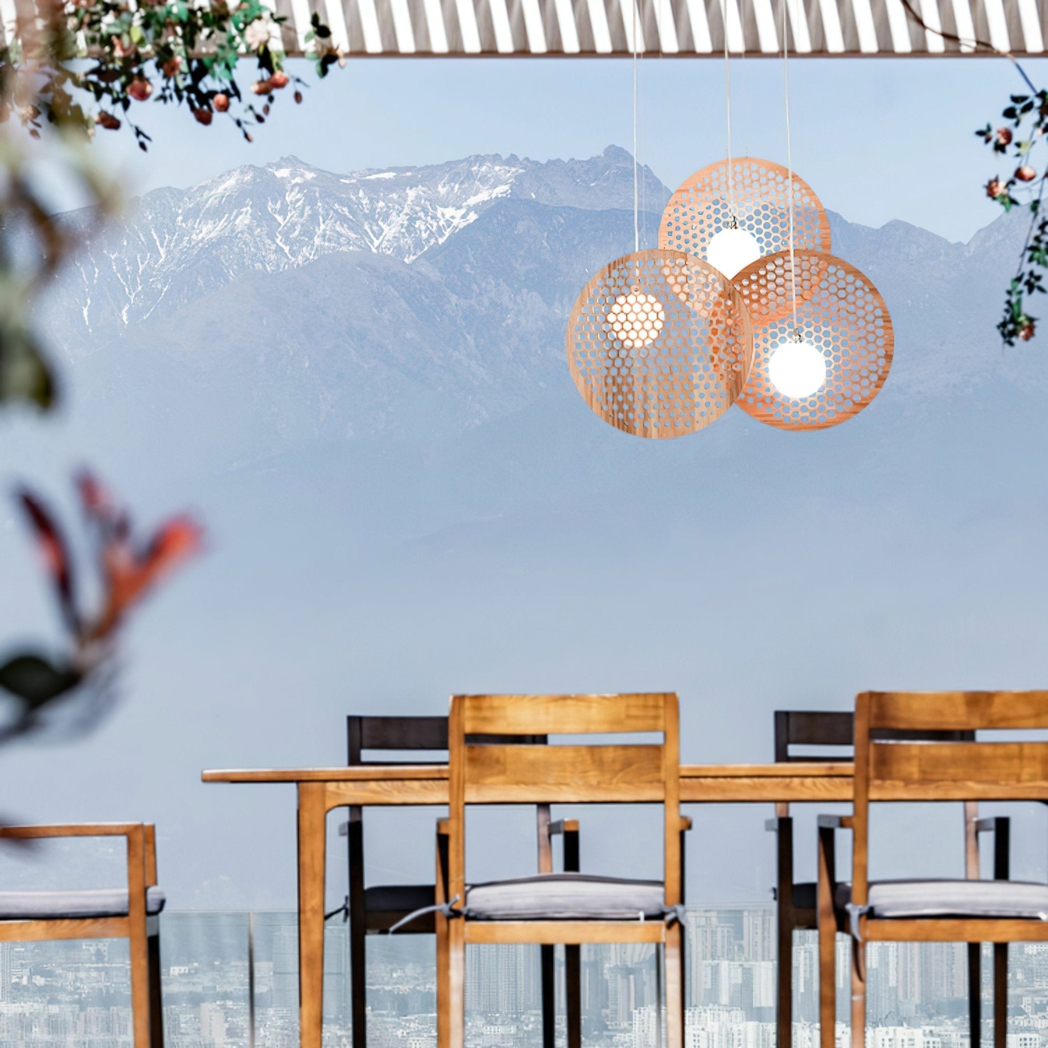 Aurora Chandelier Wooden Plate - Letslighting