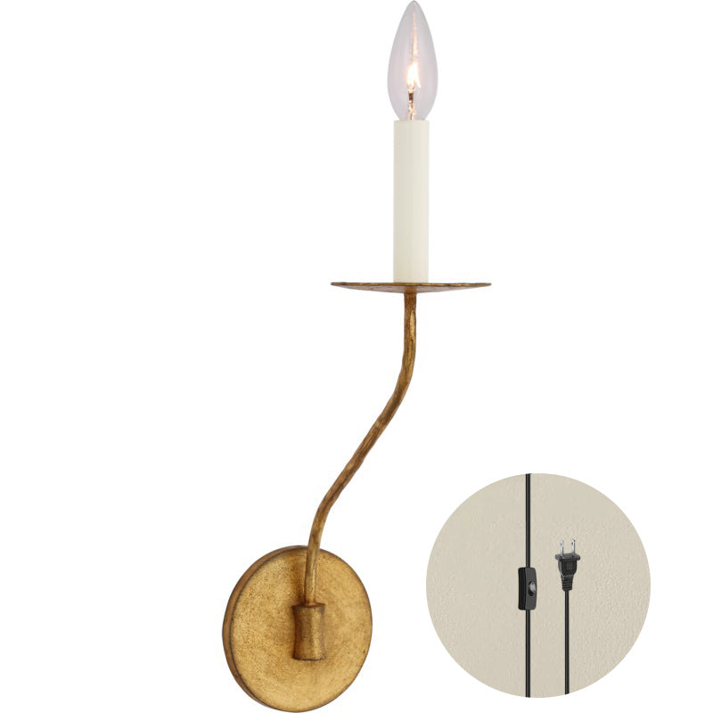 Zoruvyu Modern Minimalist Plug-in Brass Wall Lamp - Letslighting