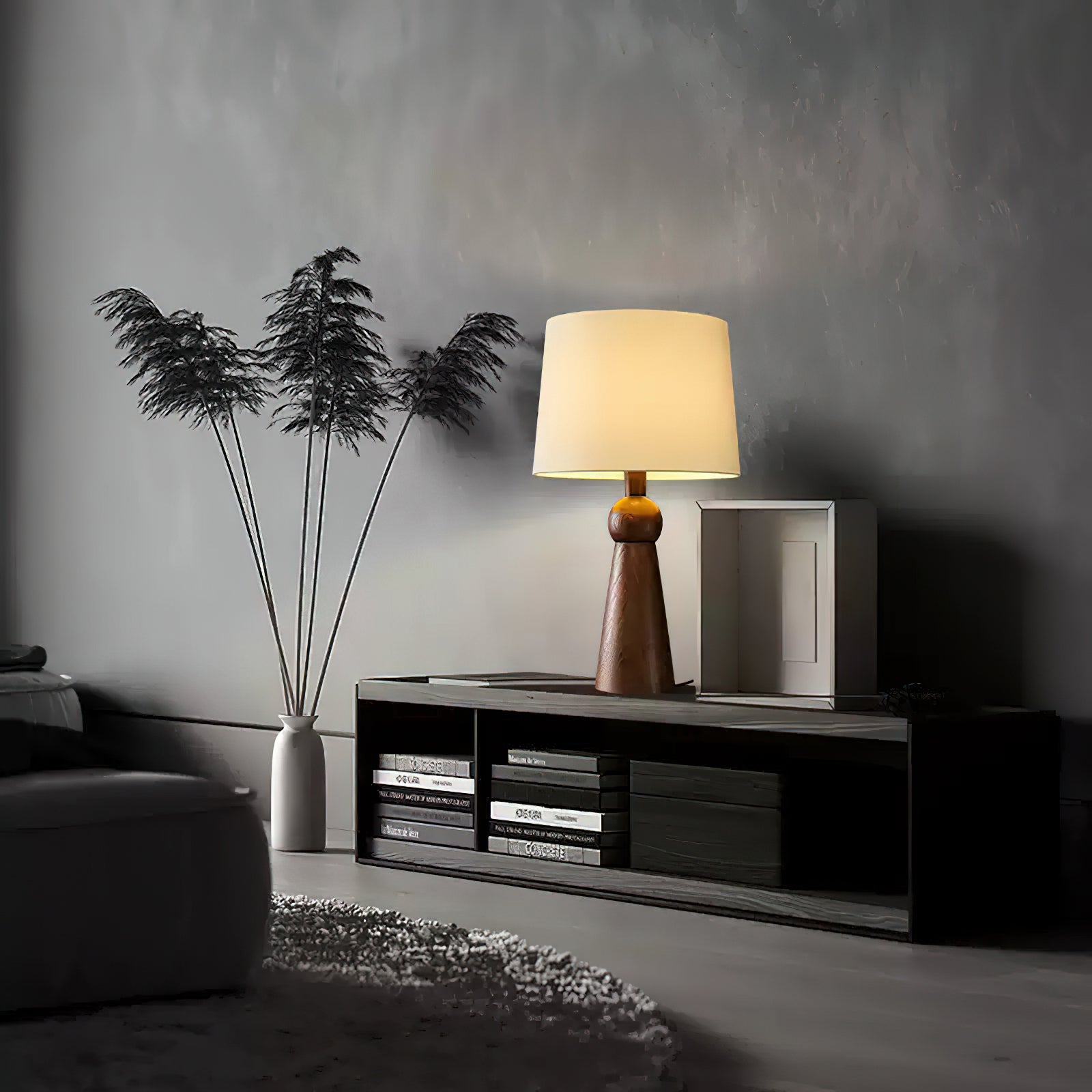 Lioria Wood Fabric Table Lamp - Letslighting