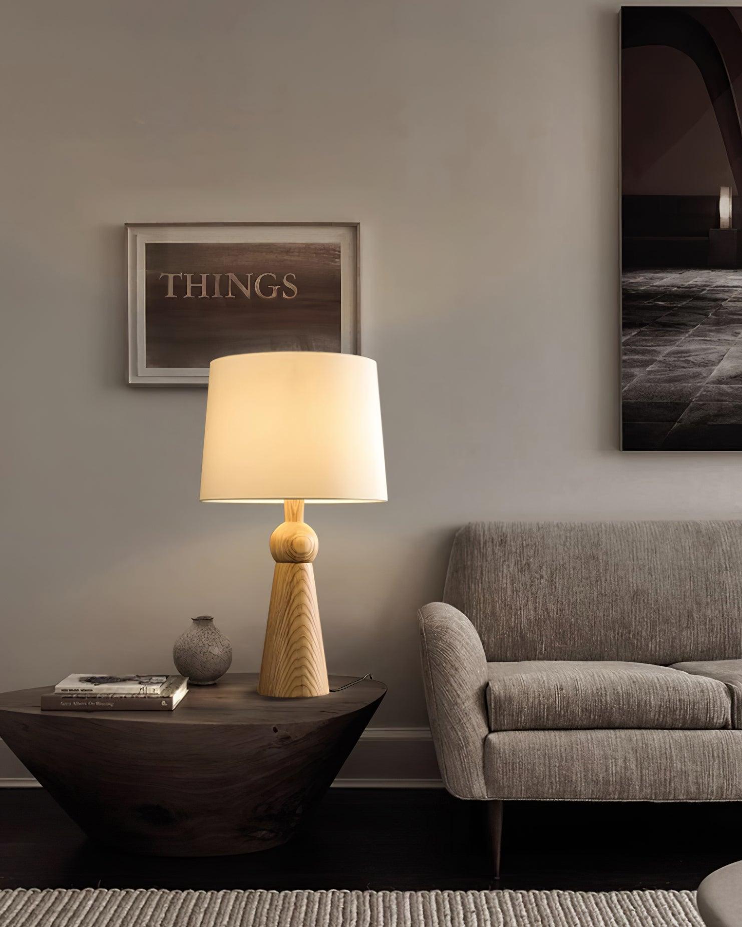 Lioria Wood Fabric Table Lamp - Letslighting