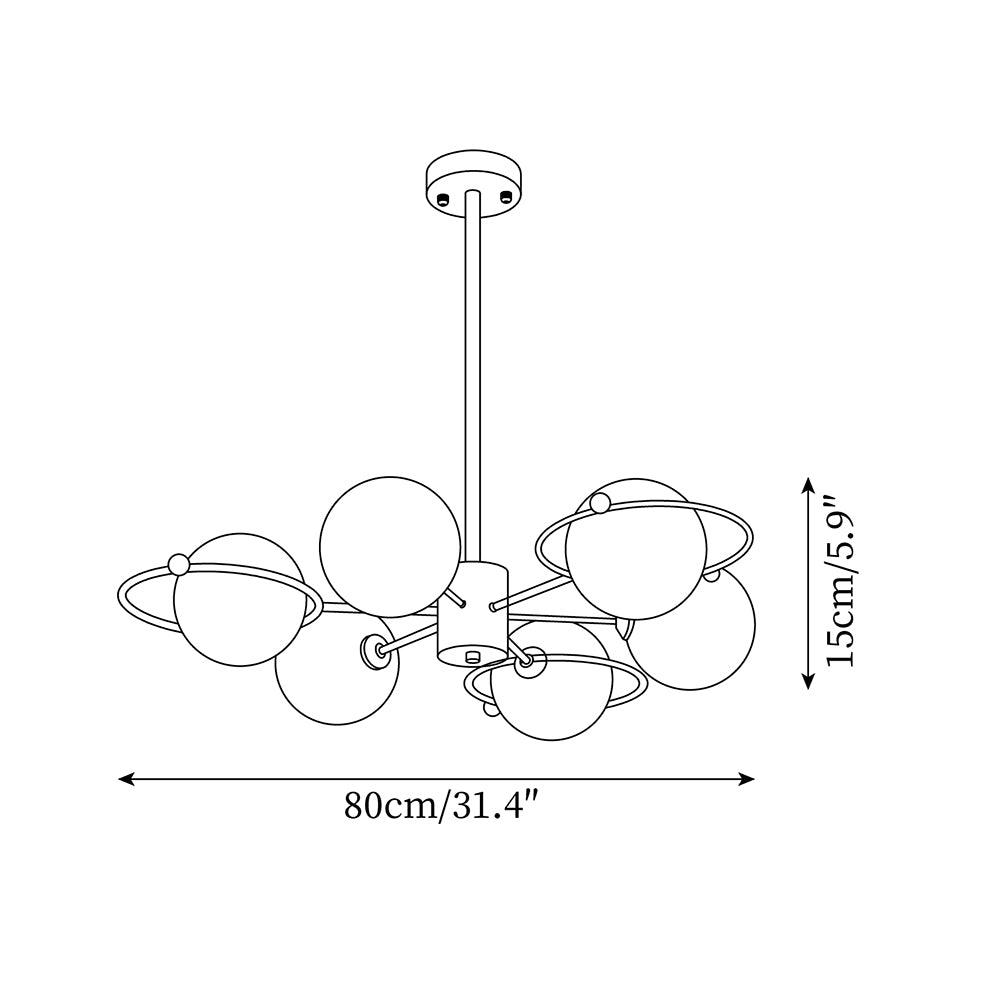 Astra Brass Chandelier Mulit-Head - Letslighting