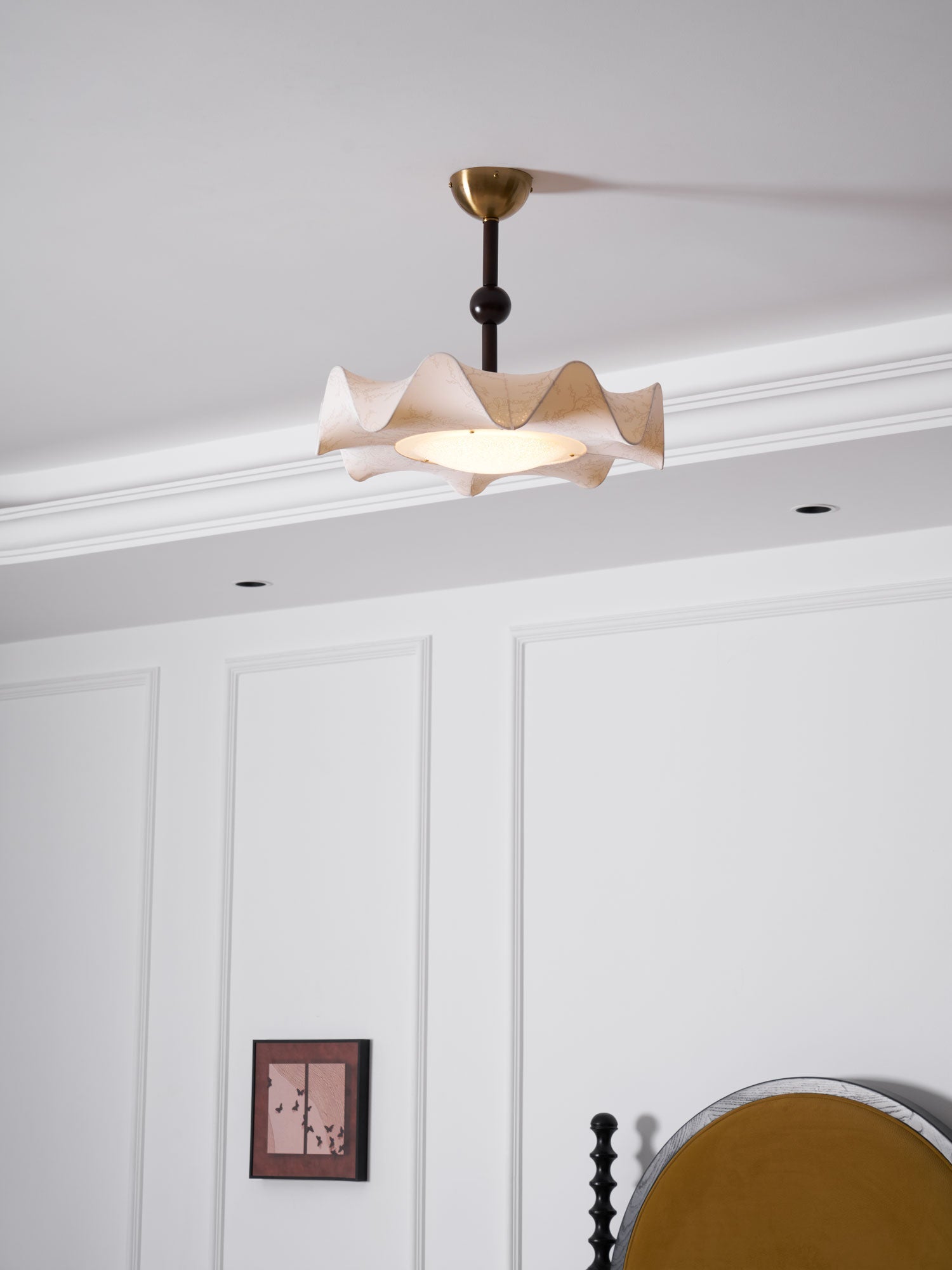 Avlorus Traditional Premium Elegance Wood Fabric Ceiling Light - Letslighting