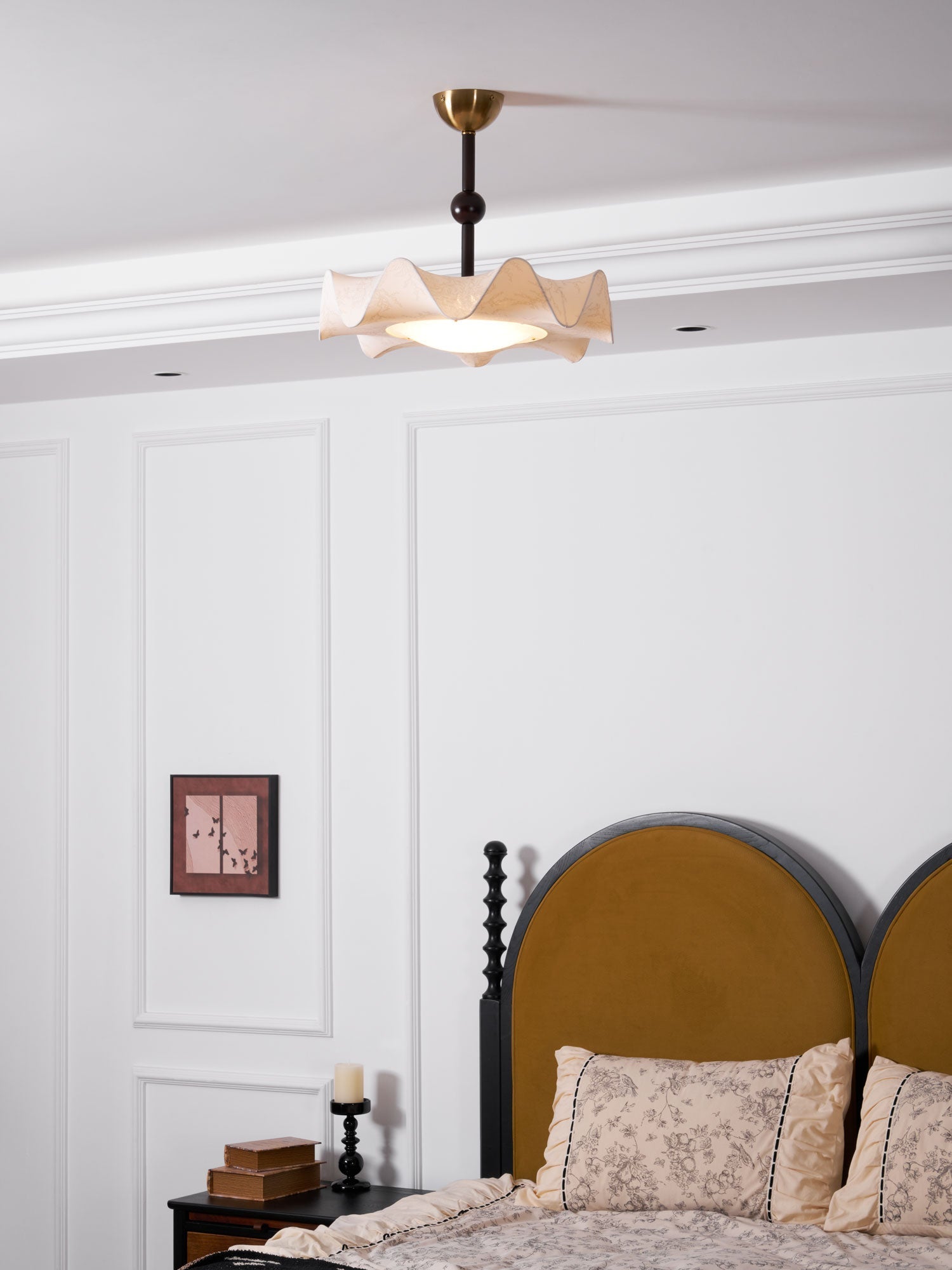 Avlorus Traditional Premium Elegance Wood Fabric Ceiling Light - Letslighting