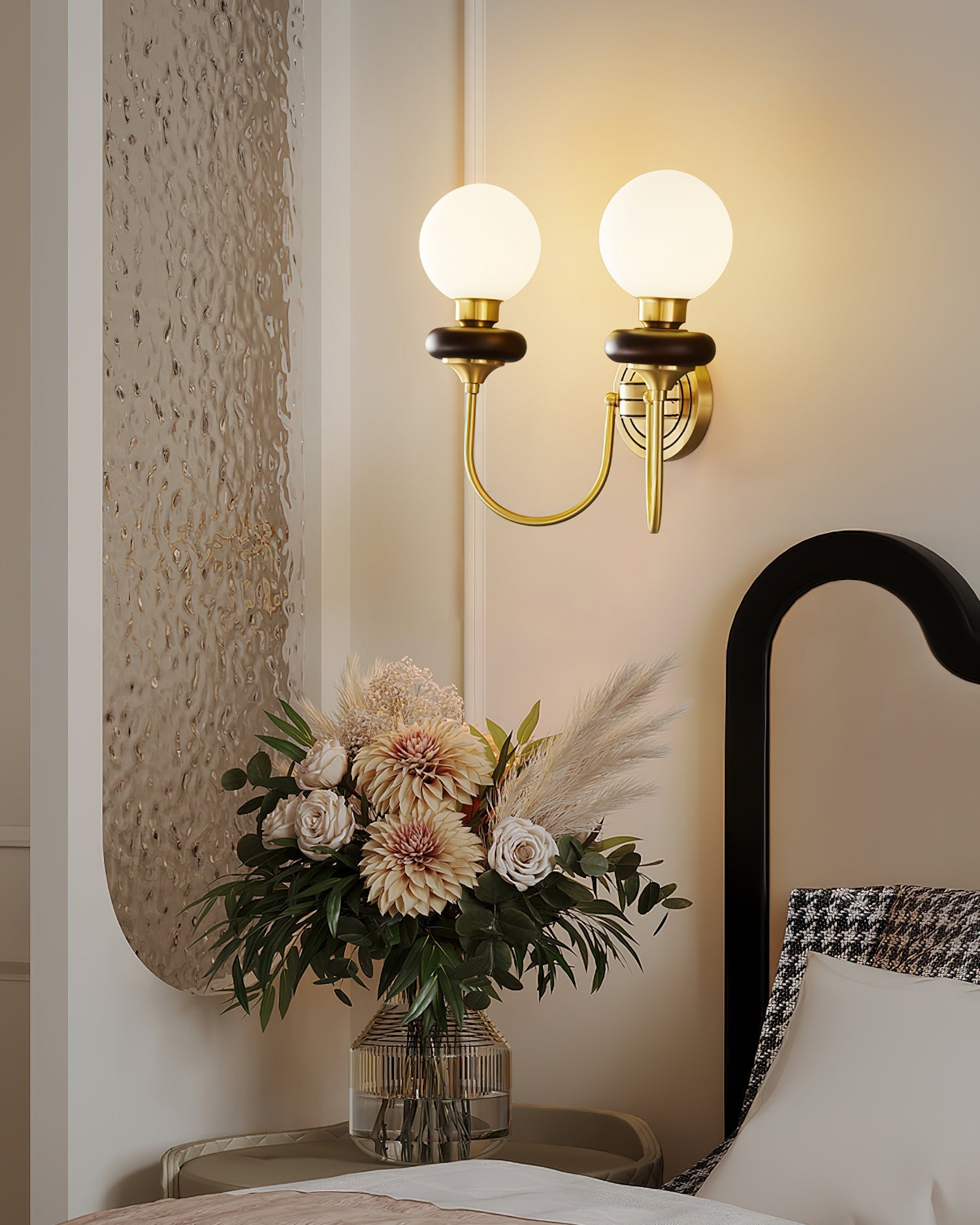Perry Wall Lamp Premium Nordic Art Walnut Glass - Letslighting