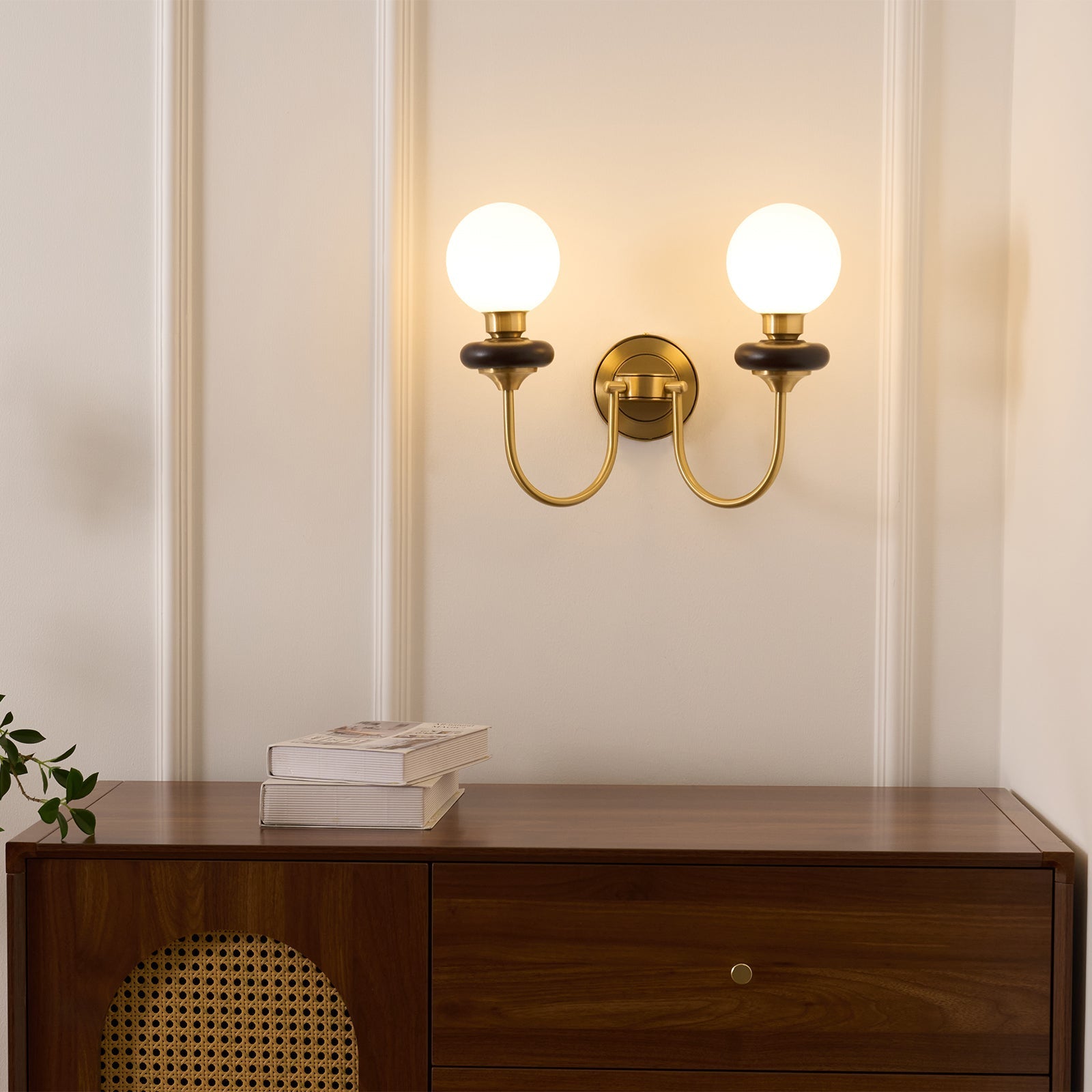 Perry Wall Lamp Premium Nordic Art Walnut Glass - Letslighting