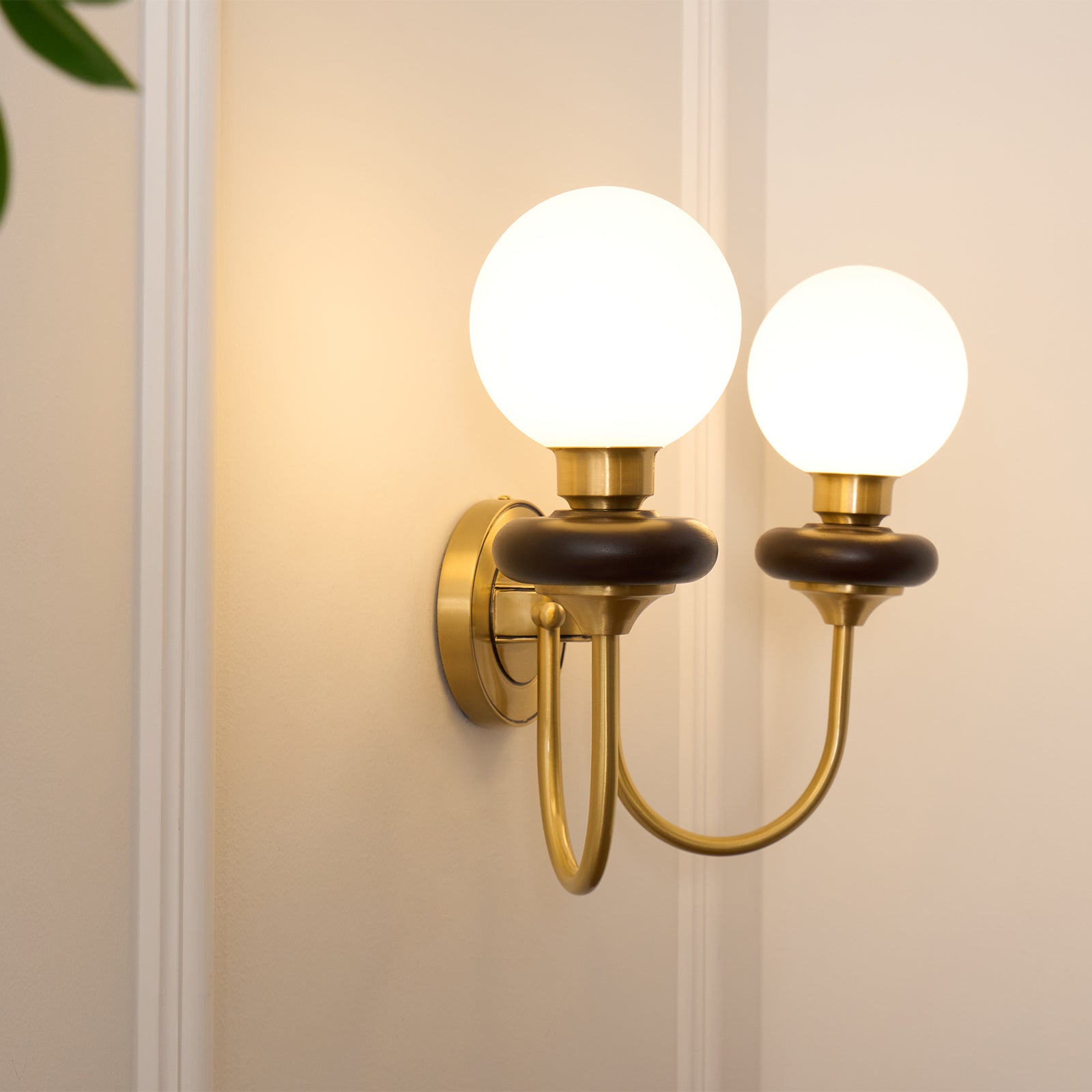 Perry Wall Lamp Premium Nordic Art Walnut Glass - Letslighting