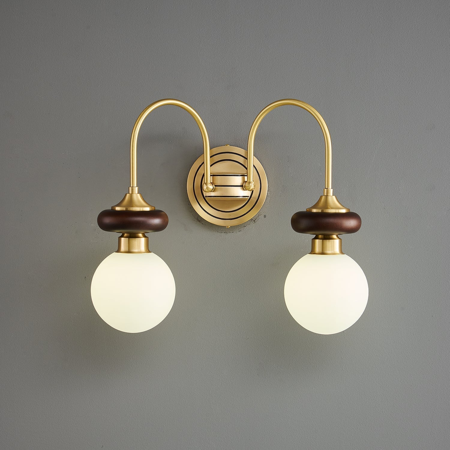 Perry Wall Lamp Premium Nordic Art Walnut Glass - Letslighting