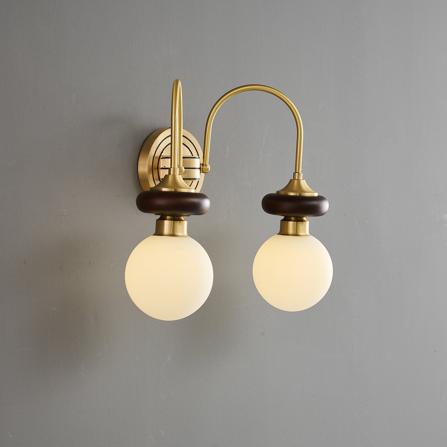 Perry Wall Lamp Premium Nordic Art Walnut Glass - Letslighting