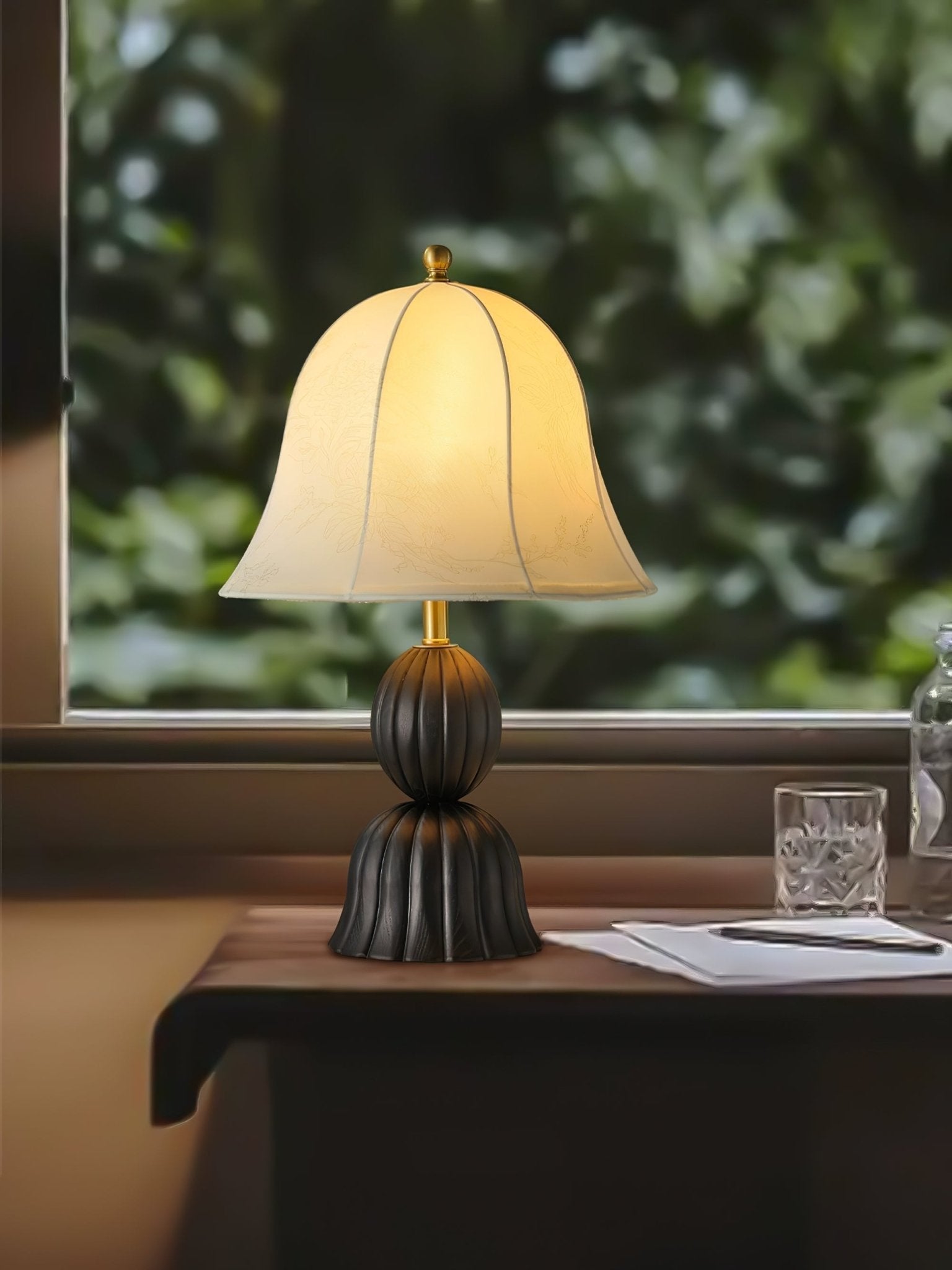 Velanse Fabric Wood Vintage Table Lamp - Letslighting