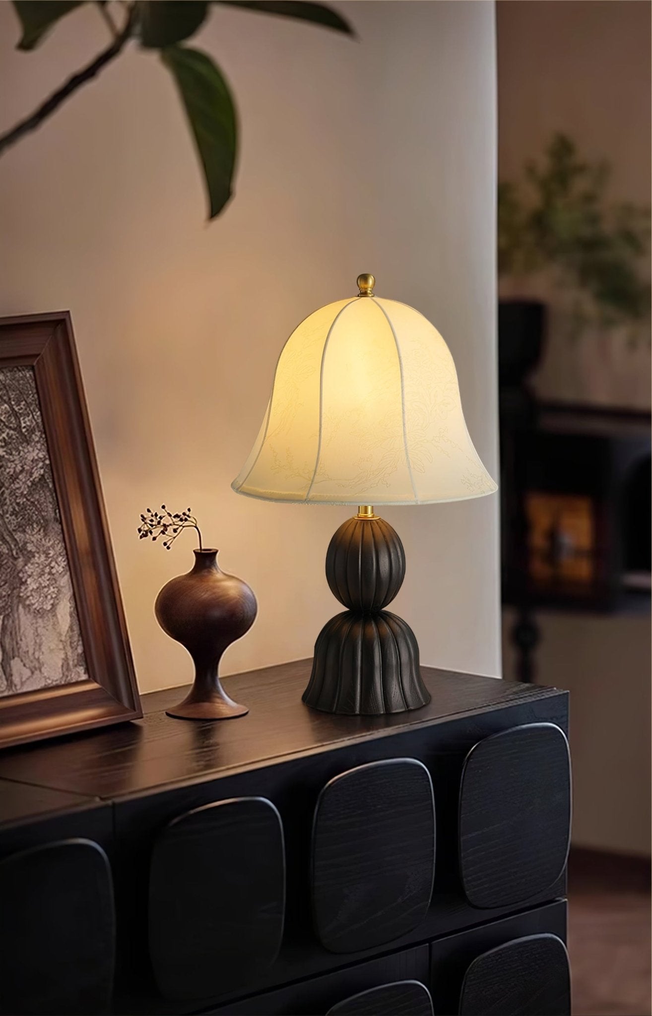 Velanse Fabric Wood Vintage Table Lamp - Letslighting