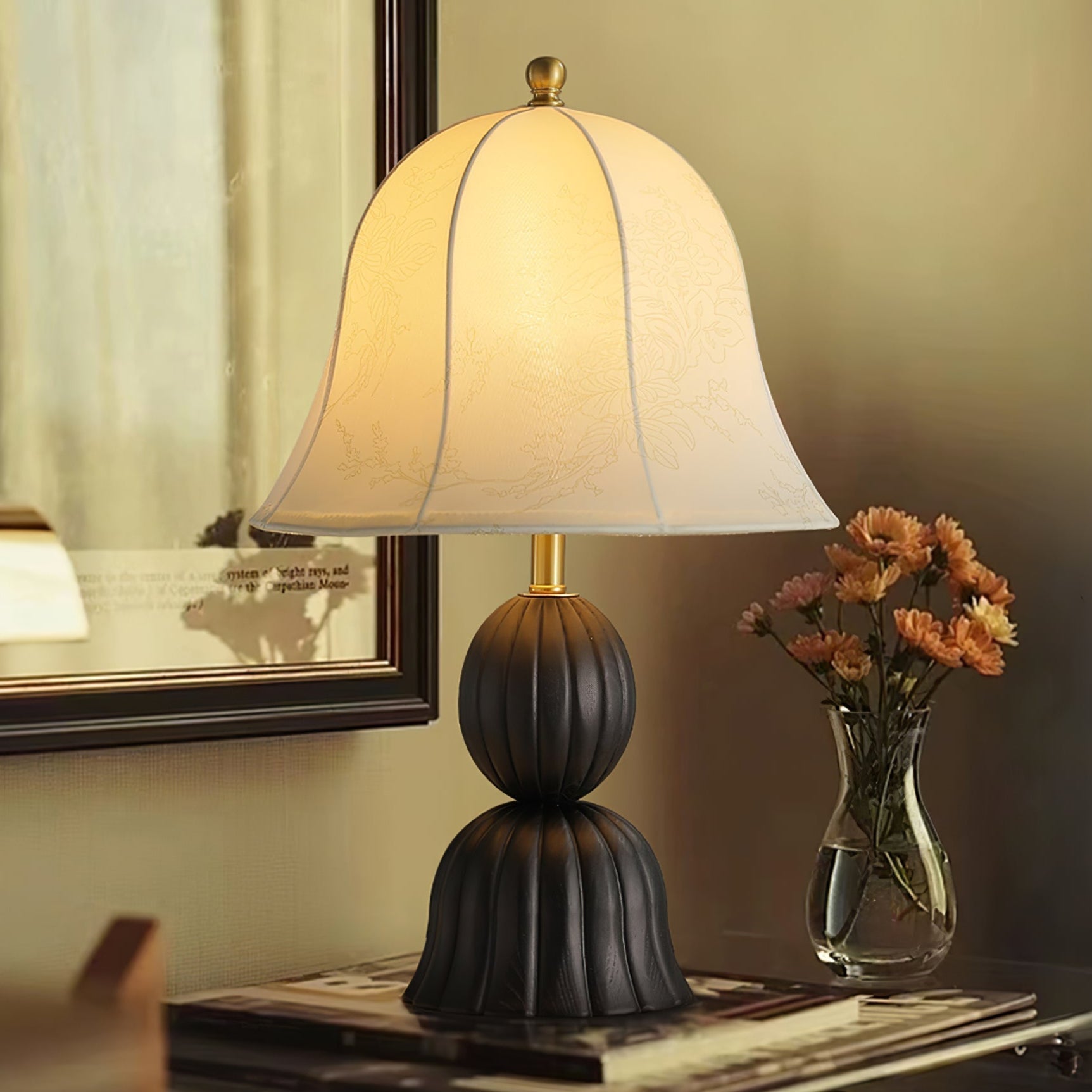 Velanse Fabric Wood Vintage Table Lamp - Letslighting