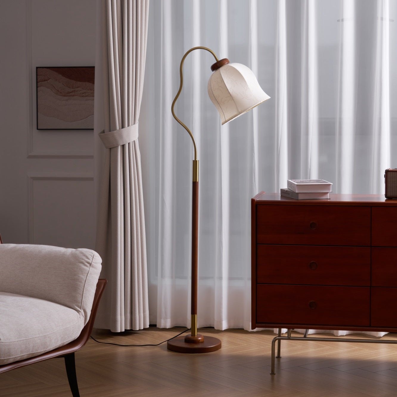 Elysia Classic Wood Floor Lamp - Letslighting